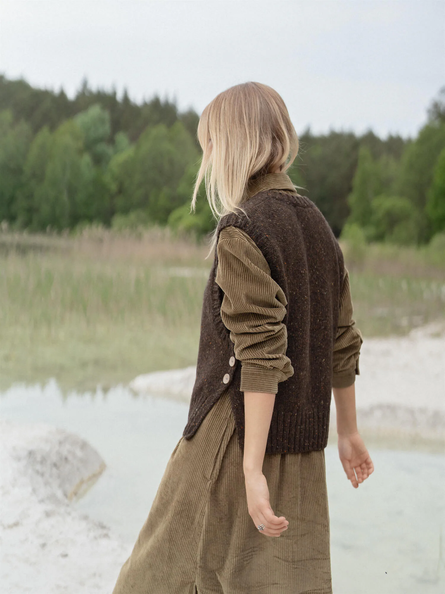 TWEED-WESTE GABBI AUS MOHAIR UND MERINOWOLLE