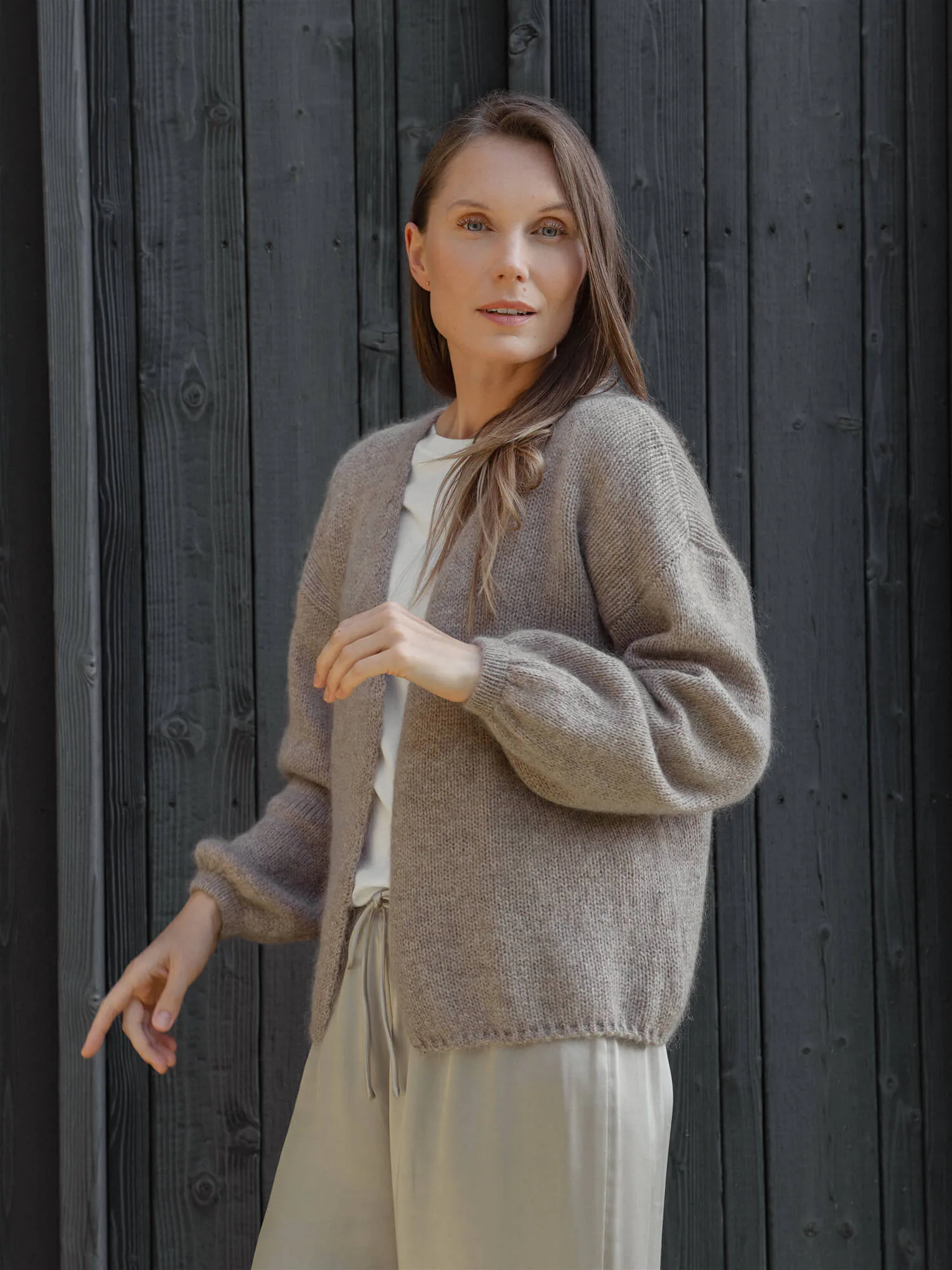 STRICKJACKE AMANDA AUS MOHAIR UND MERINOWOLLE