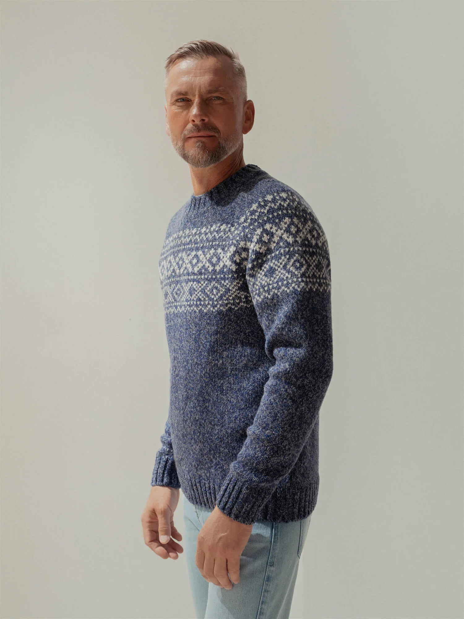 SKANDINAVISCHER PULLOVER ARNO AUS MERINOWOLLE