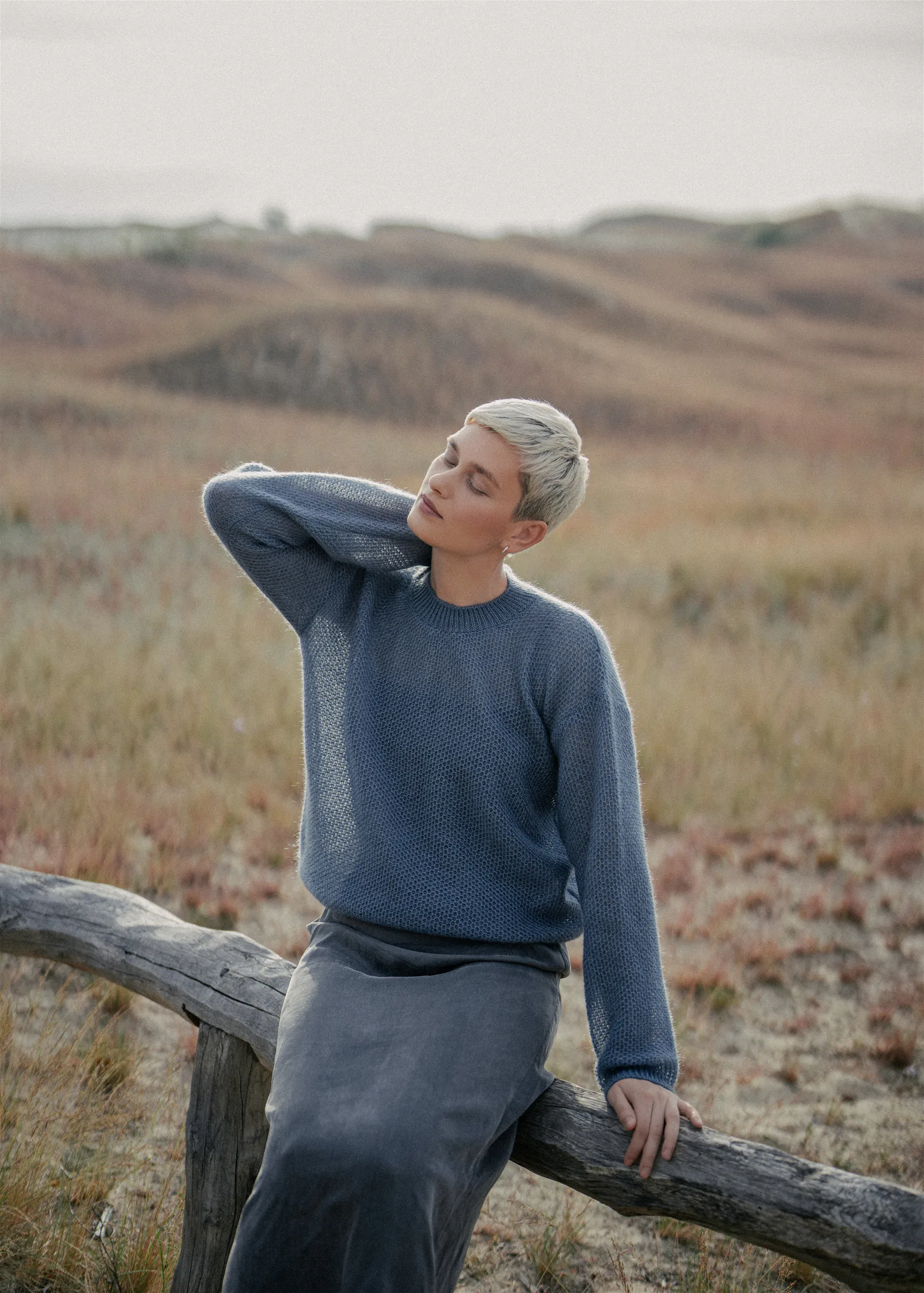 PULLOVER VĖSA AUS SEIDE UND MOHAIR