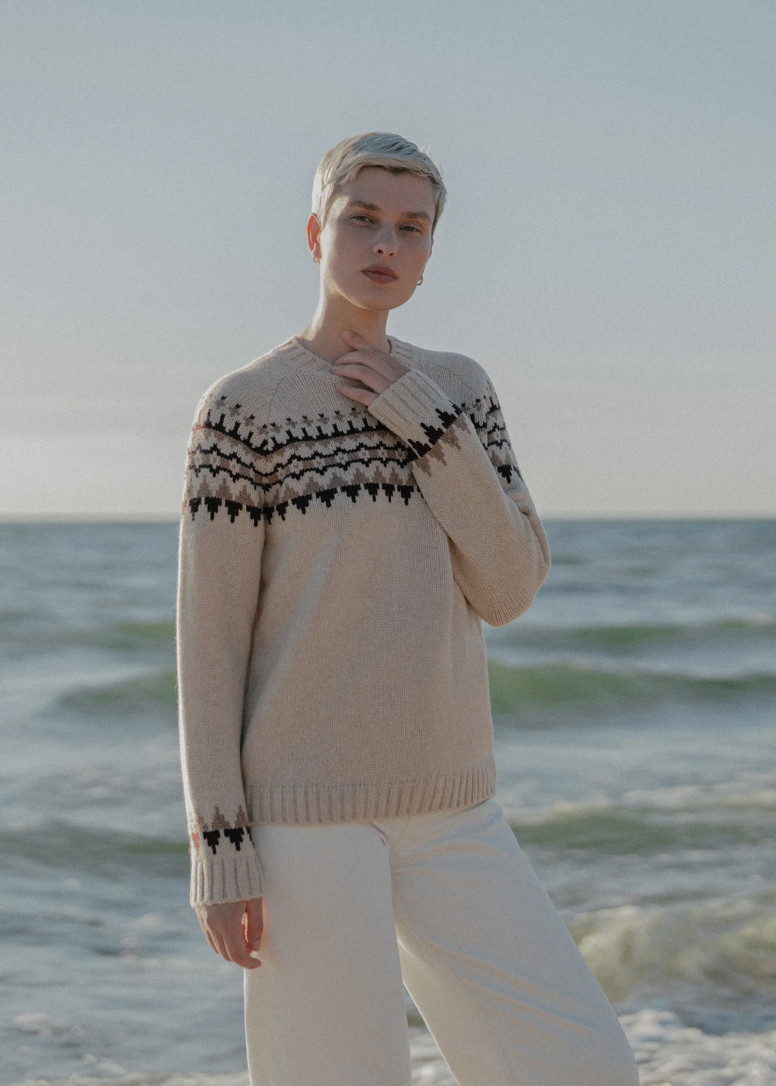 PULLOVER NANNA AUS KASCHMIR UND MERINOWOLLE