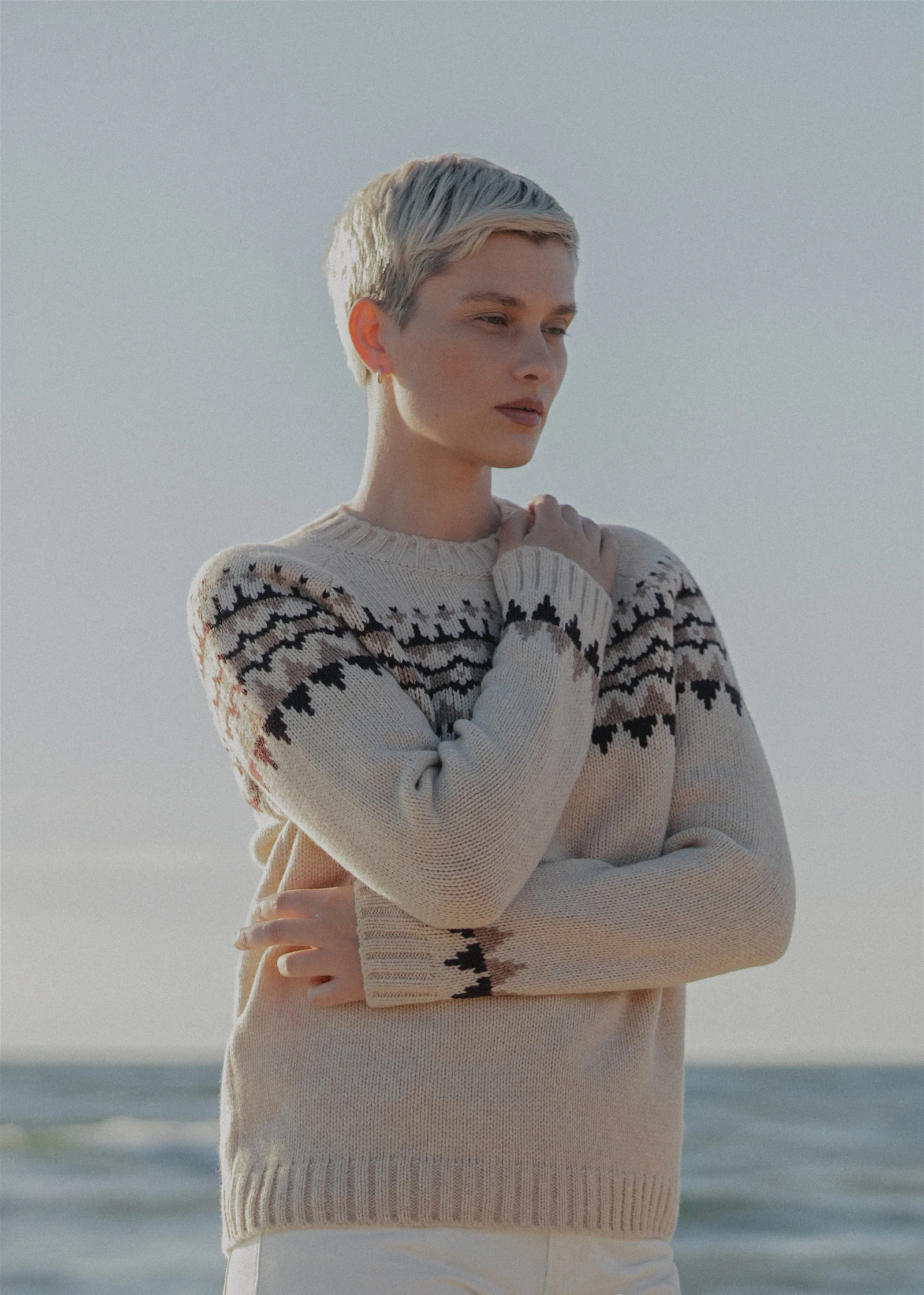 PULLOVER NANNA AUS KASCHMIR UND MERINOWOLLE