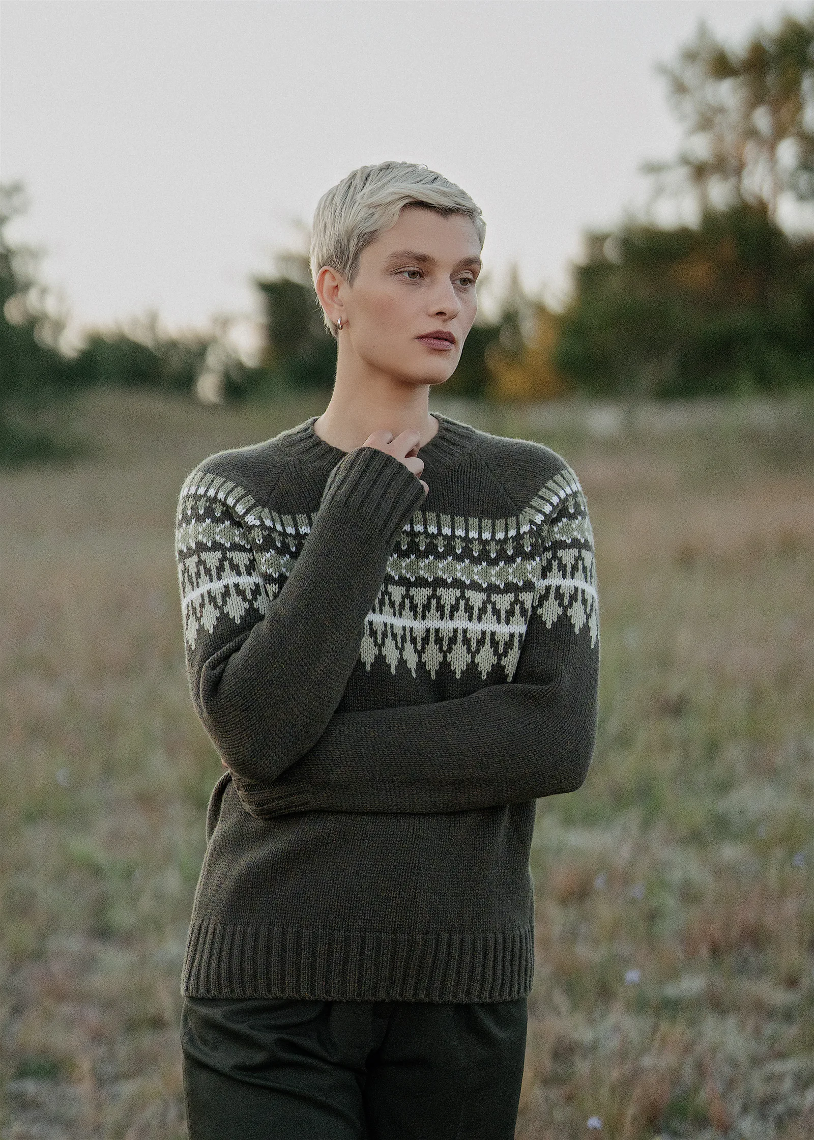 PULLOVER MOSSA AUS KASCHMIR UND MERINOWOLLE